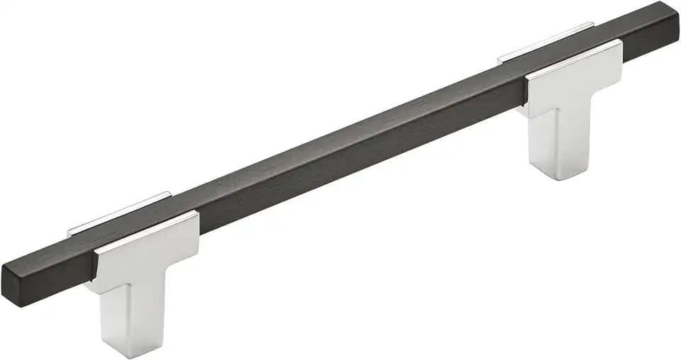 Amerock 5-1/16" Urbanite Polished Chrome/Brushed Matte Black Drawer Pull