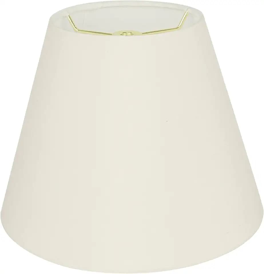 Aspen Creative 32427A Transitional Hardback Empire Shape Spider Construction Lamp Shade in Tetoron Cotton Ivory, 9" wide (5" x 9" x 7")