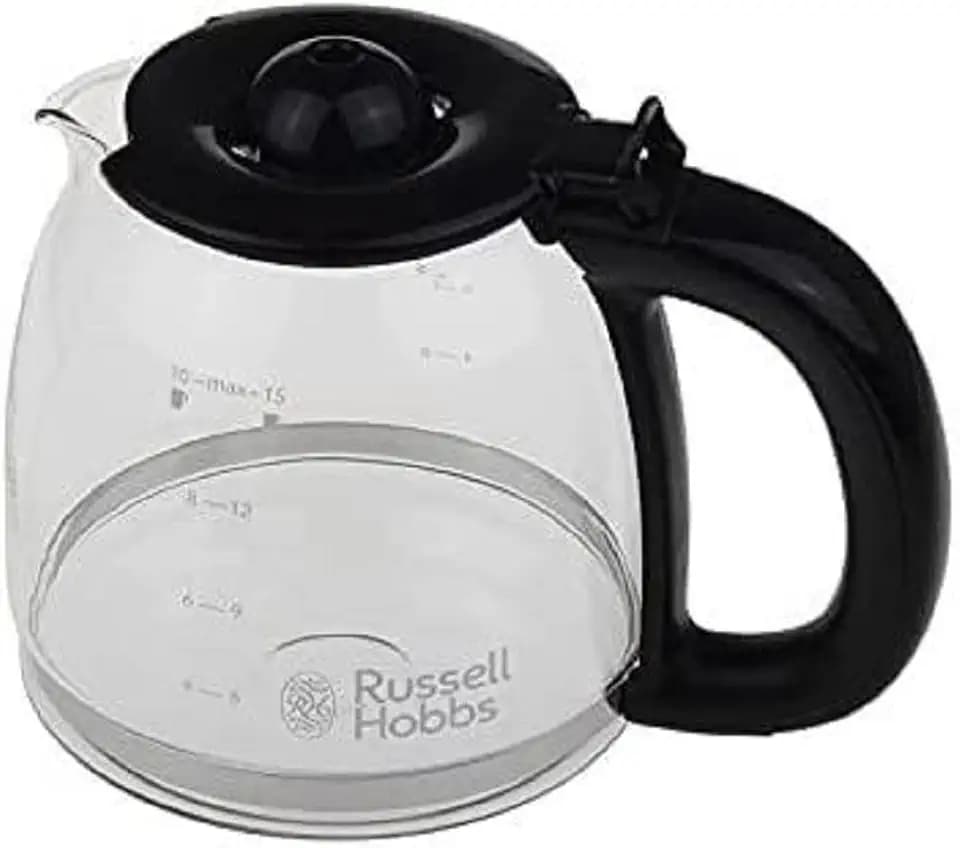 Russell Hobbs Ersatzglaskanne für Filterkaffeemaschinen, 1,25 l, Schwarz