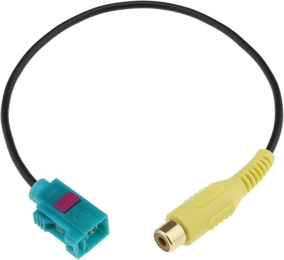 Fakra Z-Buchse auf Cinch-Buchse Adapterkabel kompatibel mit Mercedes Command PCM 2.1 / PCM 3.0 / NTG 2.5 / NTG 4.0 / NTG 4.5 Auto-Rückfahrkamera-Adapterkabel