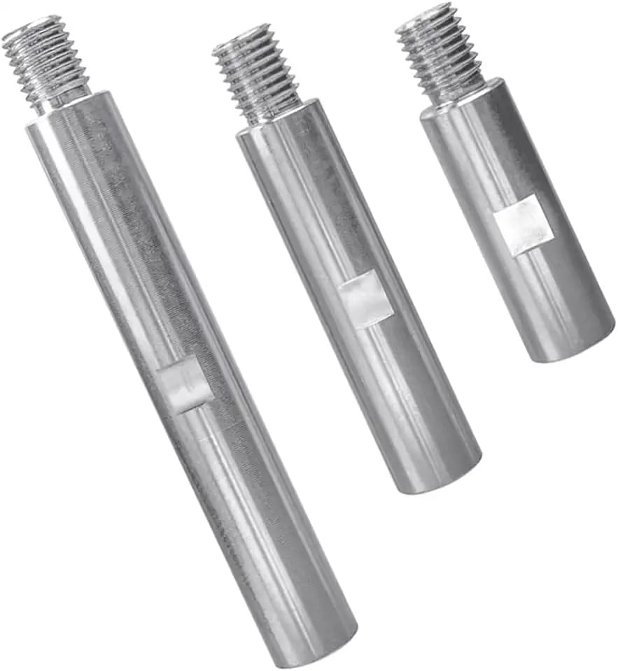 Treki 3 Stück Verlängerungsstange für Winkelschleifer aus Edelstahl M14 Verlängerung Winkelschleifer 75 mm 100 mm 140 mm Hebel Adapter Gewinde M14 für Polier- und Schleifwerkzeuge