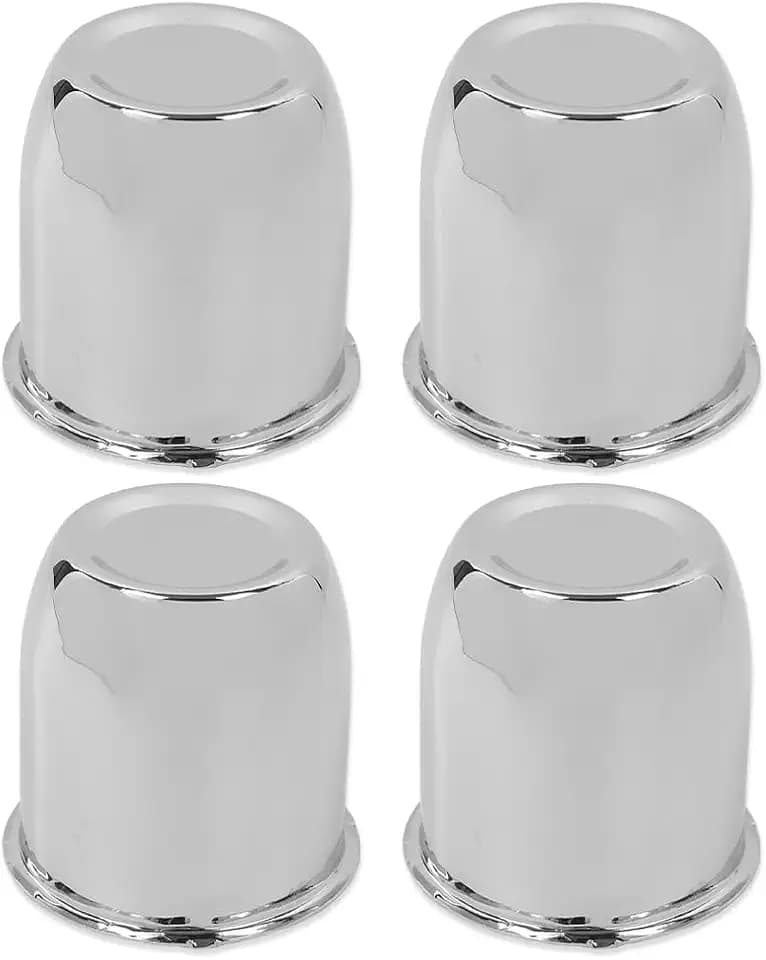 G-PLUS 4pcs Push Through Chrome Wheel Center Caps Fit 3.18" Rims Center Bore Dimensions Only Center Bore Trailer Rim Scratched(Not Fit on OEM Rims)