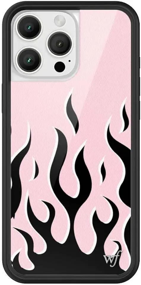 Wildflower Cases - iPhone 16 Pro Max Compatible - Flames - Pink & Black