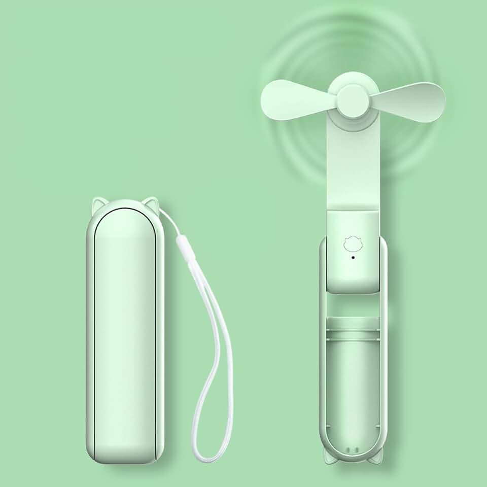 Handventilator, Faltbarer Taschenventilator Mini für Reise, Büro, Pendeln