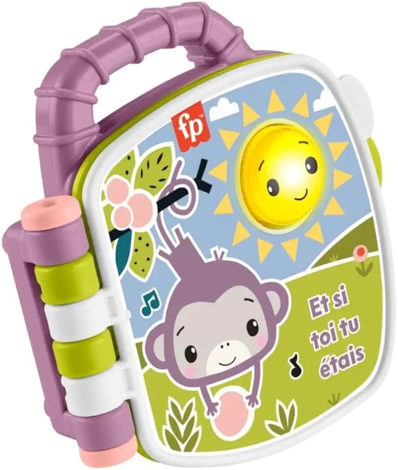 Fisher-Price Musikbuch AFFE, Violett, Französisch