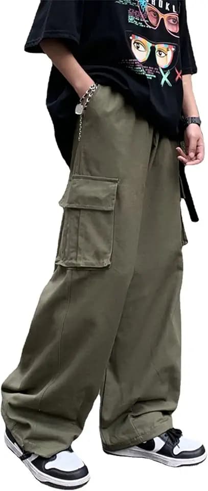 Skateboard Frog Baggy Cargo Pants for Men Y2k Gothic Streetwear Wide Leg