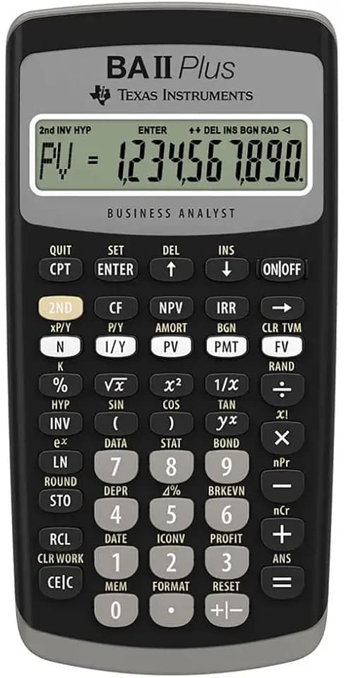 Texas Instruments IIBAPL/TBL/3E2 Advanced Financial Calculator BAII Plus