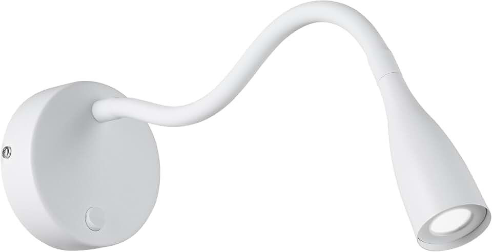 EGLO LED Wandlampe Olivandino, Schwanenhals Leselampe zur Wandmontage