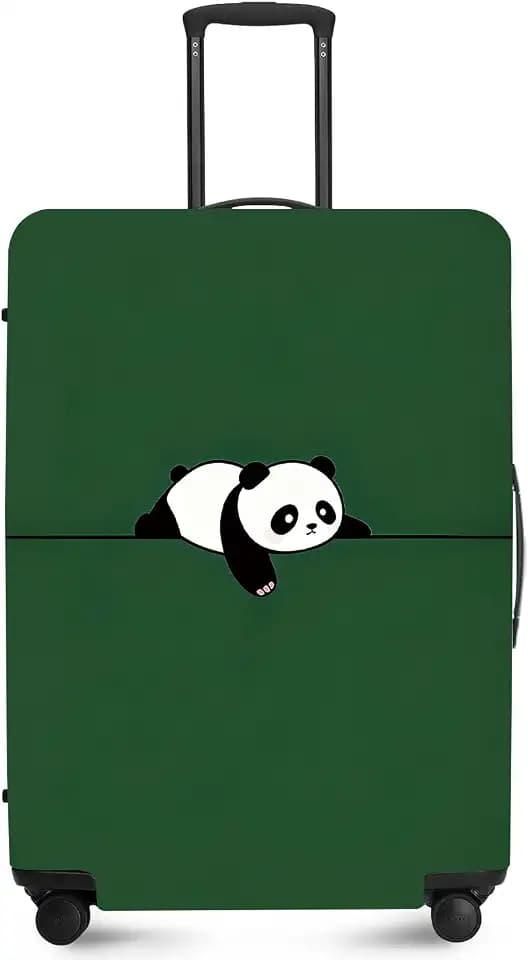 ANNA QUEEN Panda Travel Luggage Cover- Cartoon Cute Stretchable Airplane Suitcase Protector Sleeve,Universal Washable Fit for 20-26 Inch Checked Baggage,Water Resistant Durable Luggage Protector