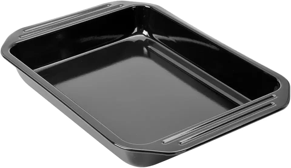 Original Kaiser Inspiration Lasagne Auflaufform groß 39,5x28x5cm, Bratform antihaftbeschichtet, schnittfester Emaille-Boden, Lasagneform hoch mit Griffrand, Schwarz
