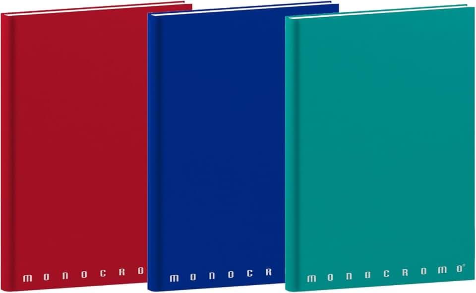 Pigna, Einfarbiges Register A4, Großformat, 384 Seiten, gebundener Einband, innen 1R, liniert, Einzelverpackung