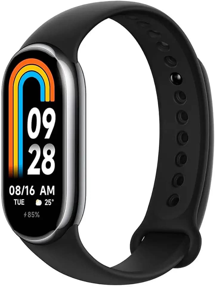 Xiaomi Mi Smart Band 8 Aktivitäts-Armband, AMOLED-Display, Herzfrequenzüberwachung, 190 mAh, 150 + Sportmodi, bis zu 16 Tage Akkulaufzeit, Schwarz