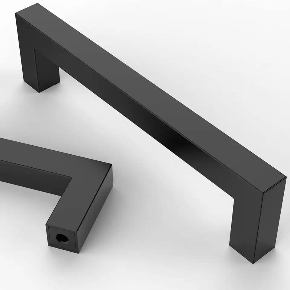 Asidrama 30 Pack 5 Inch(128mm) Matte Black Kitchen Cabinet Handles, Stainless Steel Cabinet Pulls Kitchen Cabinet Hardware for Cupboard Drawer Handles Dresser Pulls
