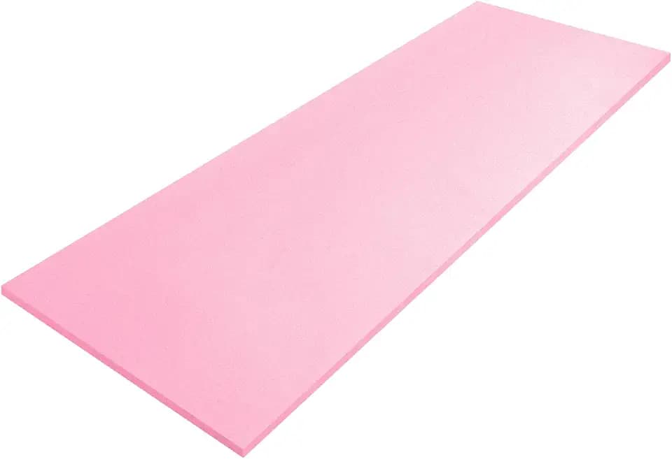 Amylove 1 Pack Upholstery Foam Sheet, 1/2" X 24" X 72", Pink