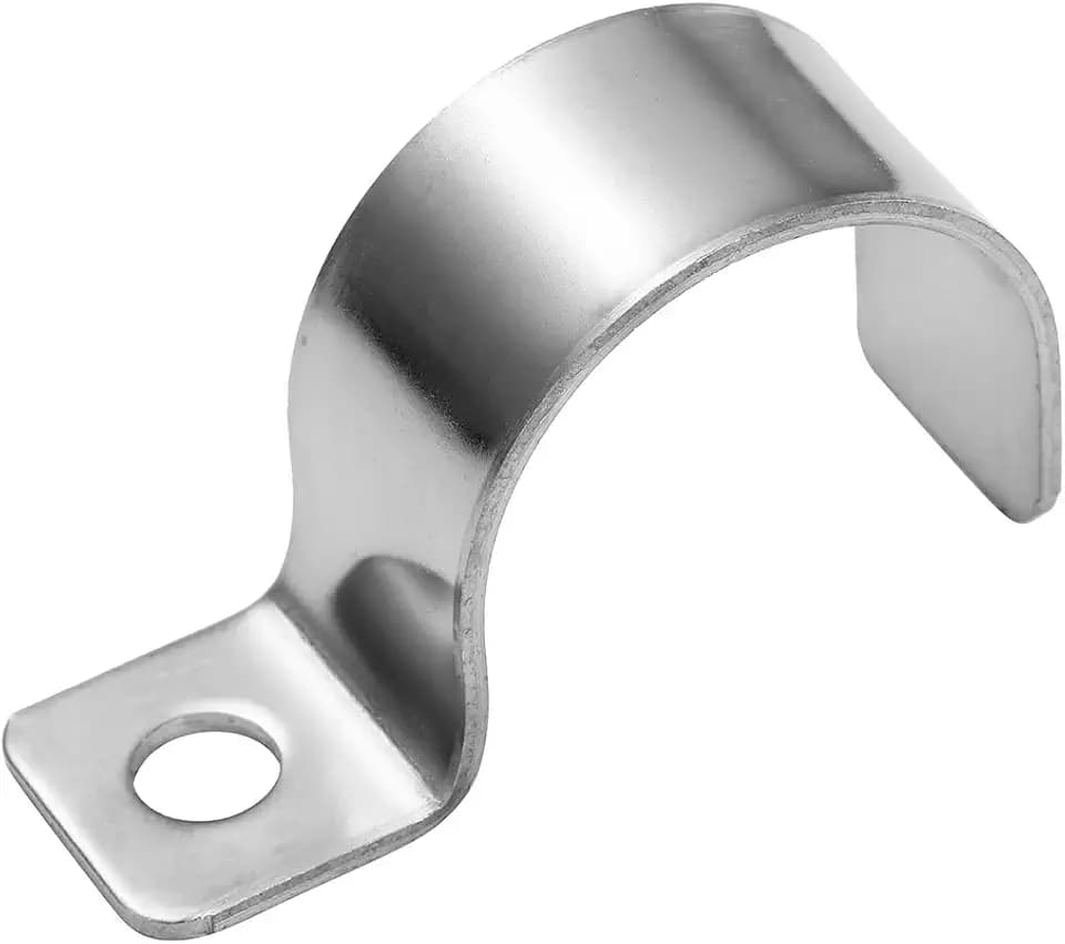 Conduit Pipe Clamps, 304 Ss Pipe Mounting Brackets, Metal One-Hole P-Type Clips Heavy Duty Unilateral Wire Clips for Tube or Wire Cord Installation | OD 3/4" | 25 Pcs