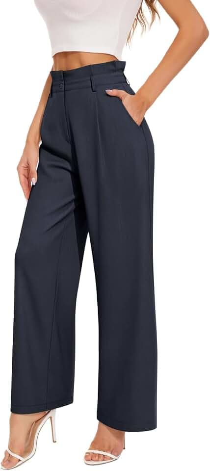 NIMIN Womens Dress Pants Wide Leg Business Casual Work Trousers High Waisted Slacks 2026 Fashion Outits with Pockets