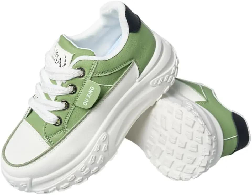 Sneakers for Women,Lace Up Thick Soled Non Slip Sports Shoes, Breathable, Stylish,Running,Shopping