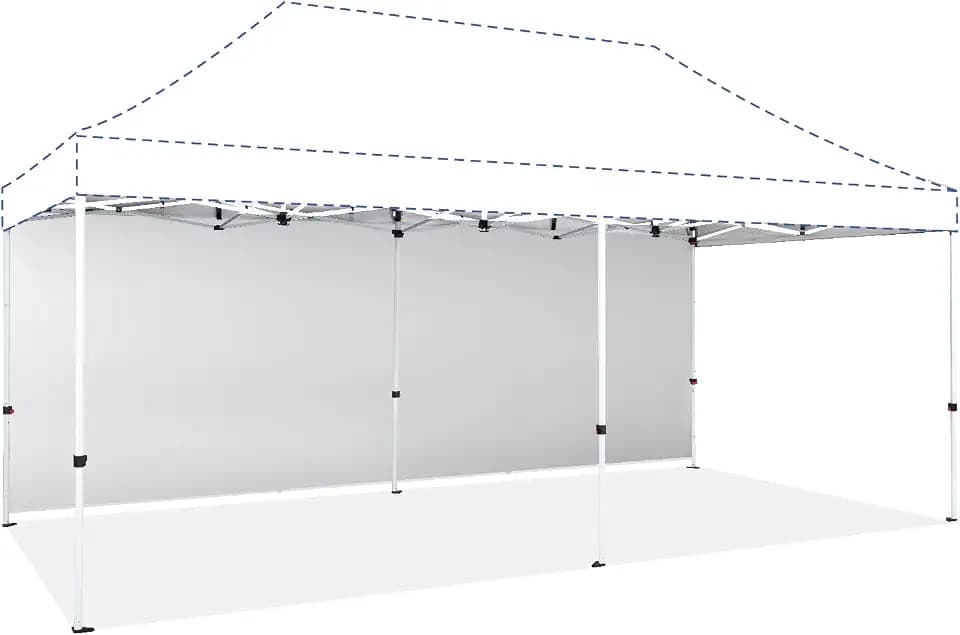 CROWN SHADES Sidewall Only for 10x20 Pop up Canopy Tent (1pc, White)