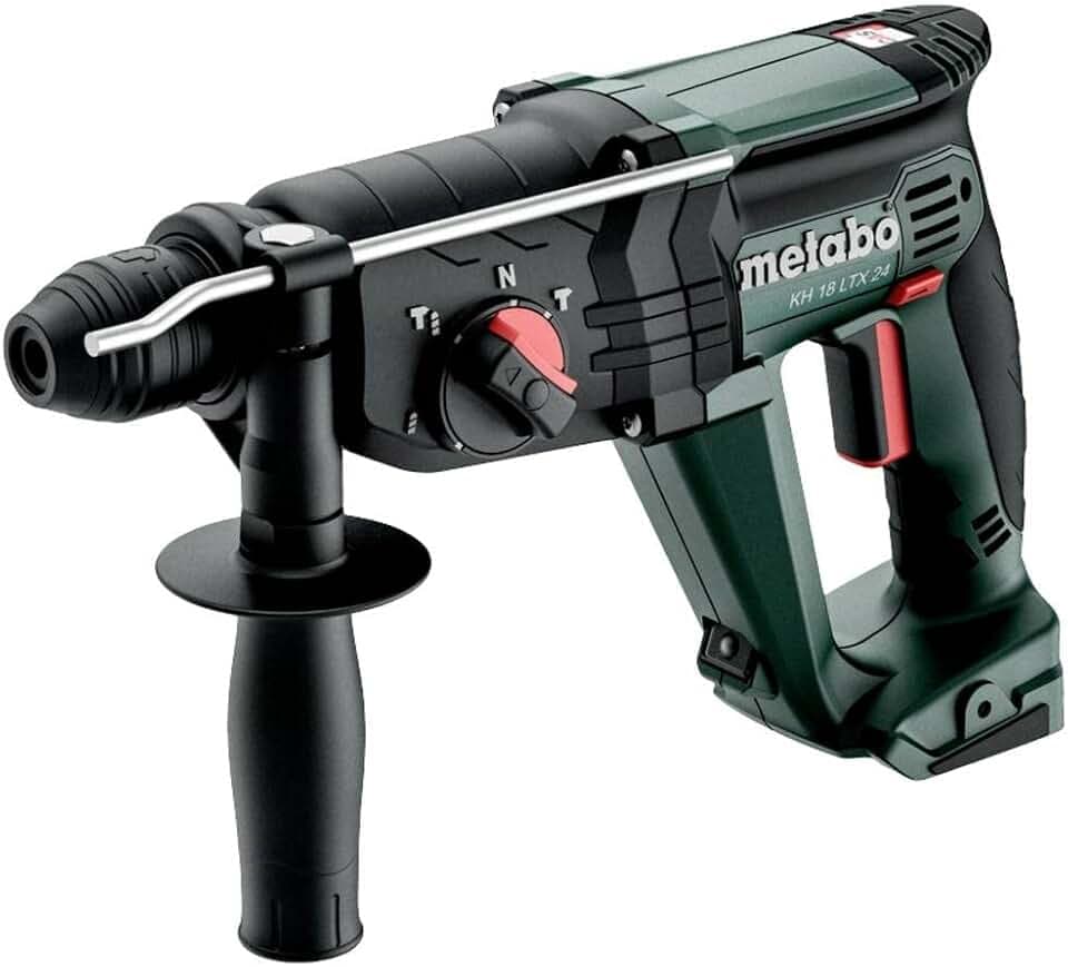 Metabo Akku-Kombihammer KH 18 LTX 24 – 601712850 – 18 V – Kombihammer zum Hammerbohren, Bohren und Meißeln – Ohne Akku und Ladegerät