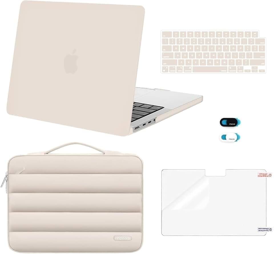 MOSISO Compatible with MacBook Pro 13 inch Case M2 M1 2026-2016, Sand