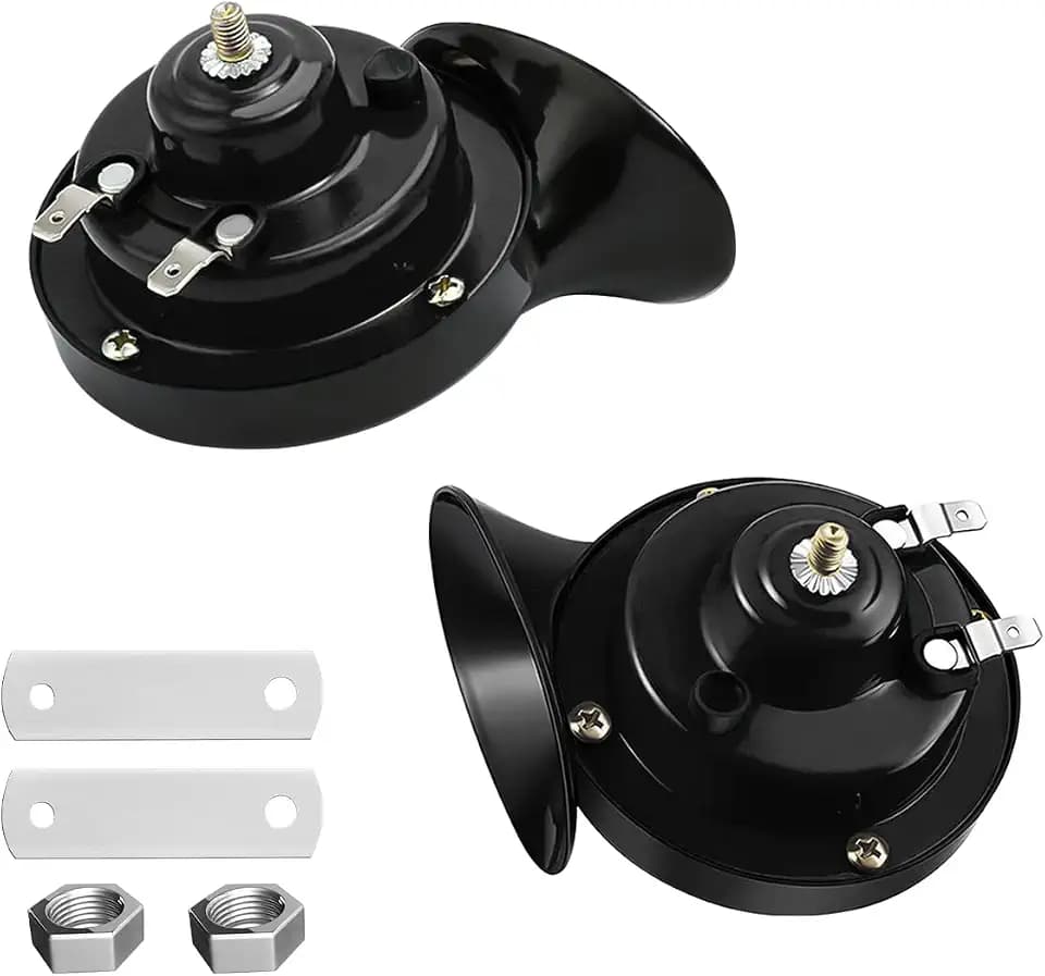 12V Waterproof Air-Electric Snail Horn Kit, Black