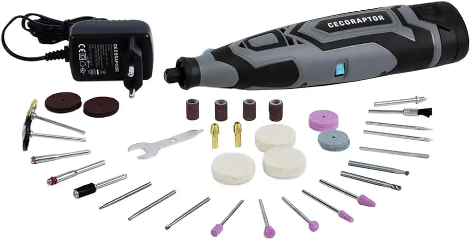 Cecotec Multi-Werkzeuge CecoRaptor Perfect Polish&Sand 1200 Ultra. Multi-Cutter mit 12 V und 1.500 mAh, Leerlaufdrehzahl von 25.000 U/min und Einer Autonomie von bis zu ca. 60 min