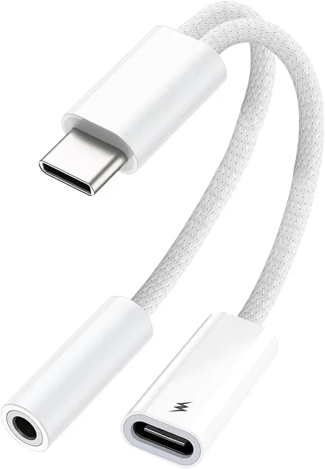 KikoSaka USB C to Headphone Jack Adapter with PD Fast Charging