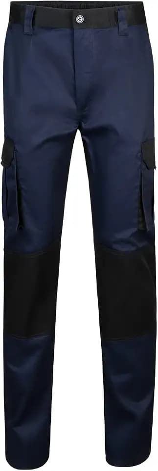 VELILLA 103020B, zweifarbige Hose mit Mehreren Taschen, Marineblau und Schwarz, Größe 38