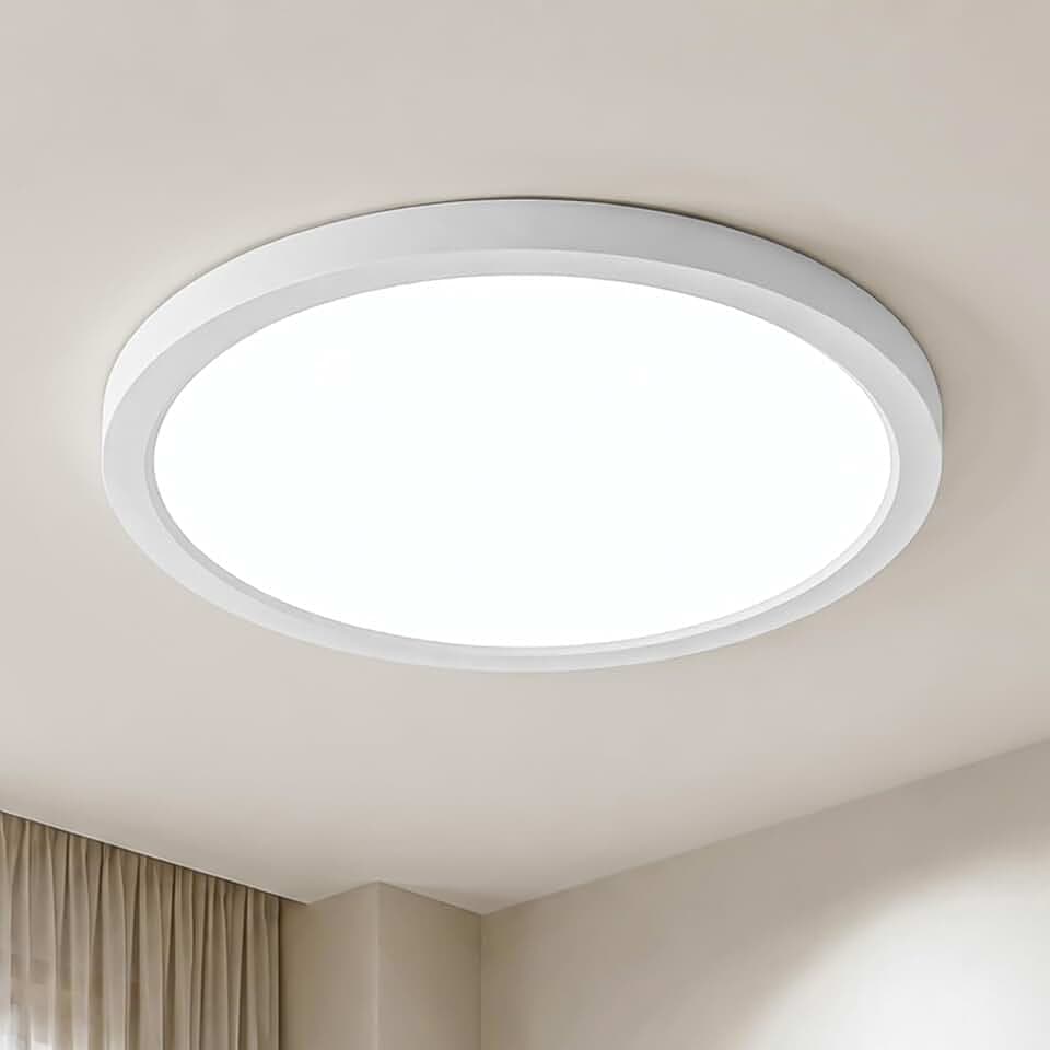 LQWELL LED Deckenleuchte Ultra Dünn Weiß 22cm 18W 1980lm 6000K