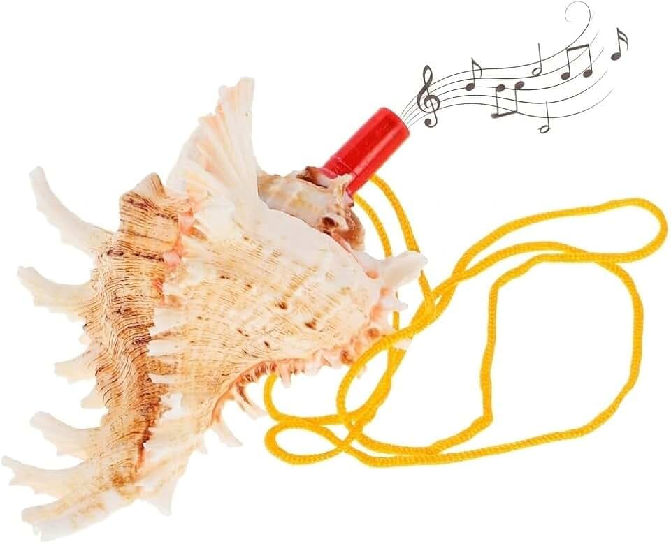 Kisangel Conch Shell Horn Whistle Sea Shell Musical Toy for Kids and Adults Clear Sound Party and Home Decor