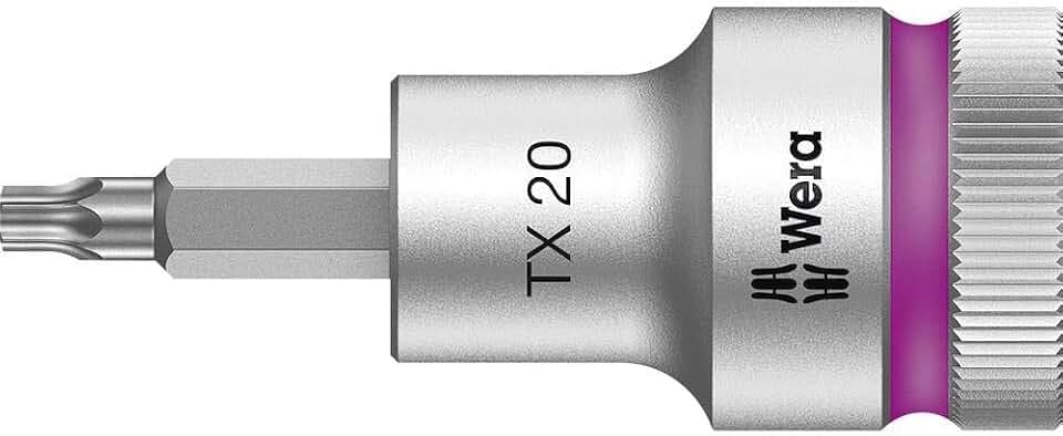 Wera 8767 C HF TORX Zyklop Bit-Nuss 1/2 Zoll Antrieb mit Haltefunktion, TX 20 x 60 mm, 05003830001