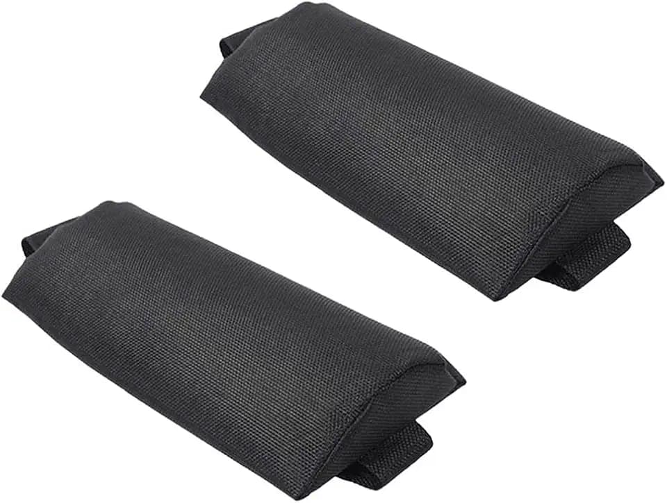 Liegestuhlkissen, Kopfstütze für Liegestuhl, Sonnenliege, Kissen, bequem, ergonomisches Kissen, abnehmbar, für Strandklappstuhl, 2 Stück, Schwarz