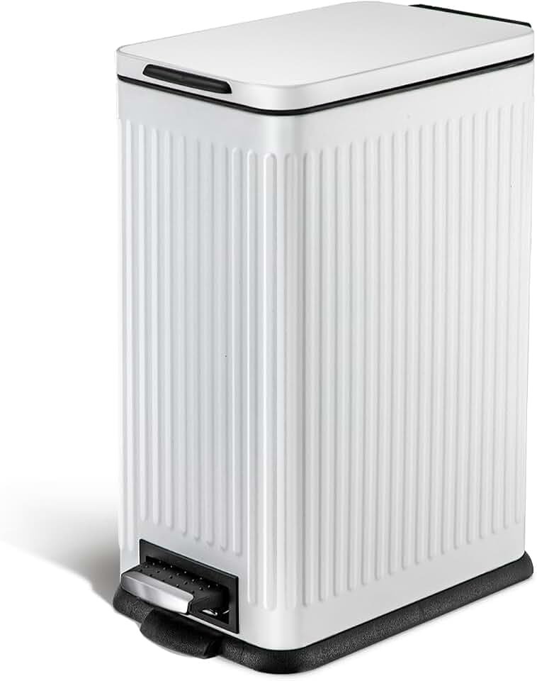Home Zone Living 4 Gallon Kitchen Trash Can with Slim Fit Design