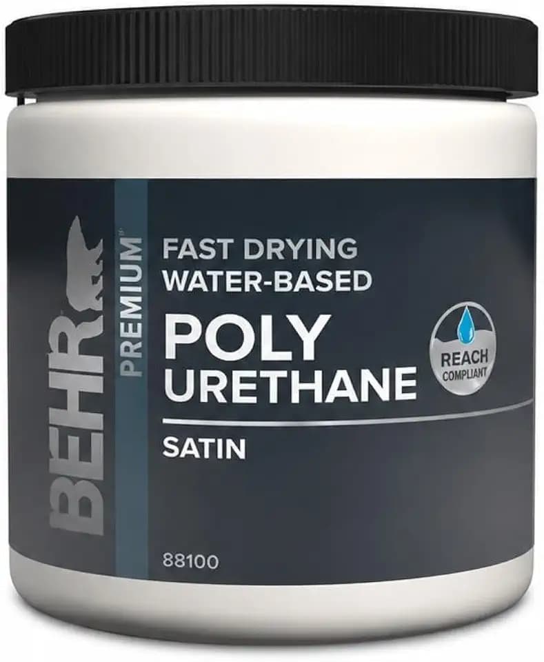 BEHR Premium 8 oz. #TIS-312 Espresso Satin Semi-Transparent Water-Based Interior Wood Stain and Poly in One B621216