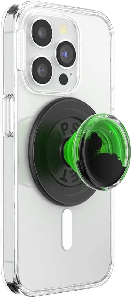 PopSockets Phone Grip for MagSafe with Kickstand, Magnetic Stand, Swappable Top, Secure Hold for iPhone MagSafe Cases, Phone & Tablet Grip - Tidepool Lava Lamp Absinthe