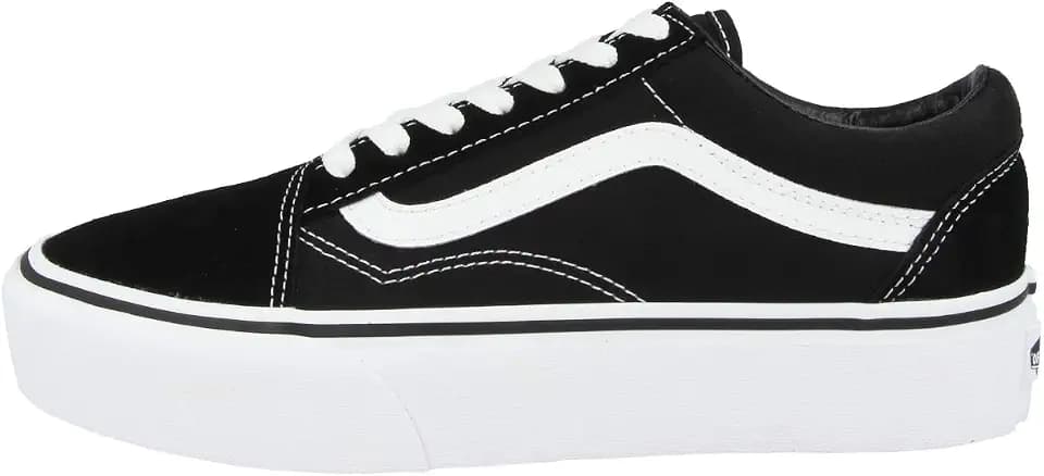 Vans Old Skool Platform, Damen Sneaker, Schwarz (Black/White Y28), 40.5 EU