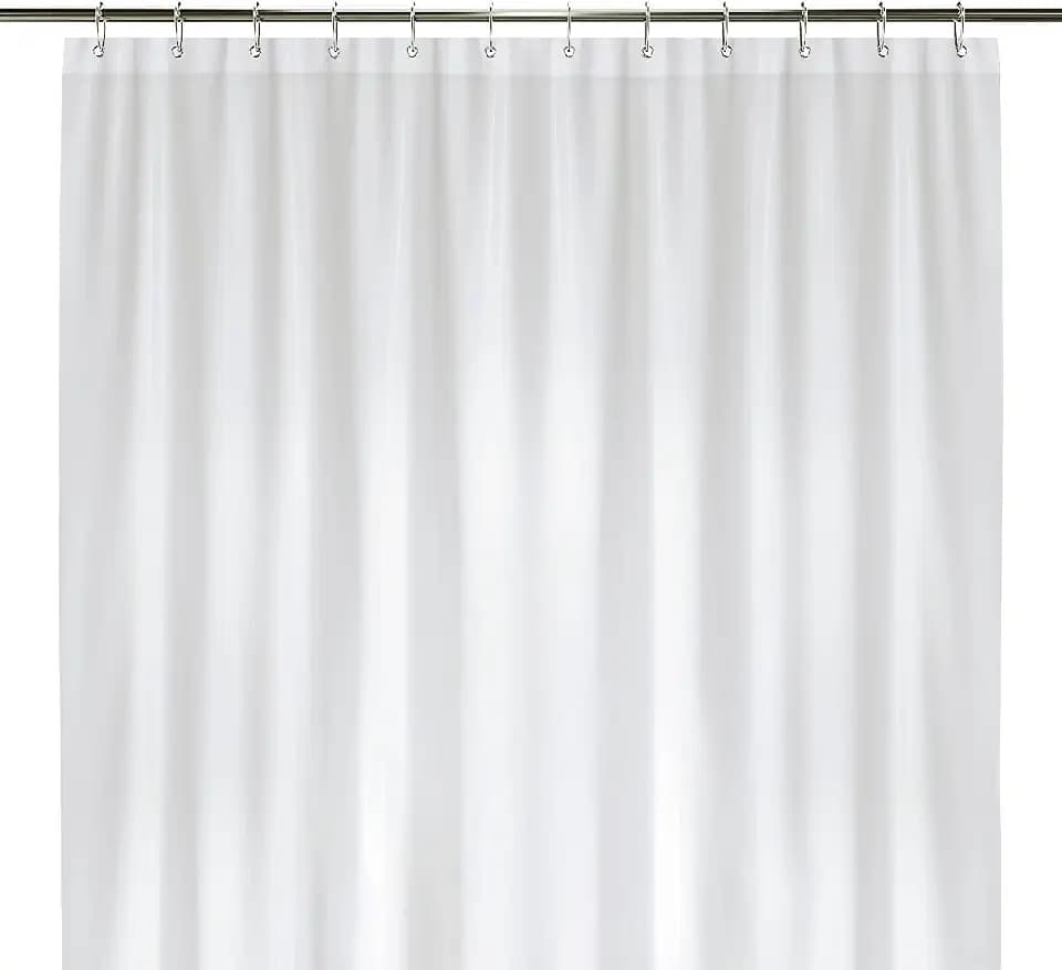 LiBa Shower Curtain PEVA 8G, 72x72 Inch Waterproof White