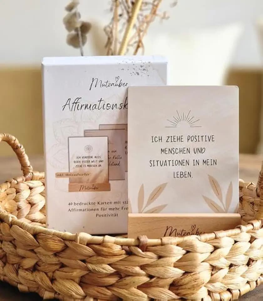 Mutzauber Affirmationskarten-Set "Freude & Positivität": Motivationskarten für Erwachsene für positive Gedanken, Persönlichkeitsentwicklung, Motivation, Selbstliebe