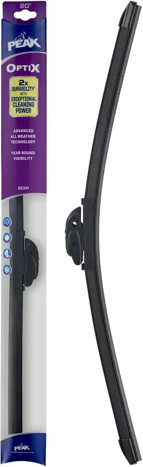 PEAK Optix Beam Wiper Blade, All-Weather Windshield Wiper Blade, Auto Replacement Part, 20", Pack of 1