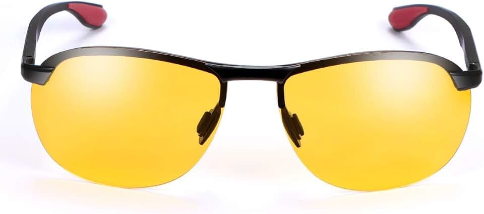 YIMI Herren Photochromatisch Sportbrille Polarisiert Rechteckig Sonnenbrille Al-Mg Metallrahmen Fahrer Anti Reflexbeschichtung 100% UVA UVB Schutz für Golf, Angeln, Autofahren, Outdoor