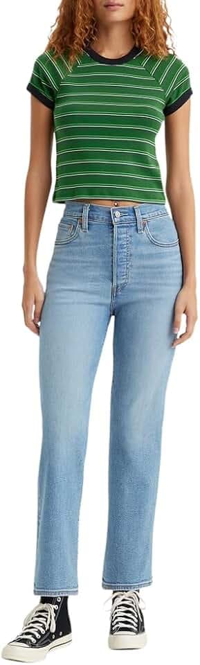 Levi's Damen Ribcage Straight Ankle Jeans