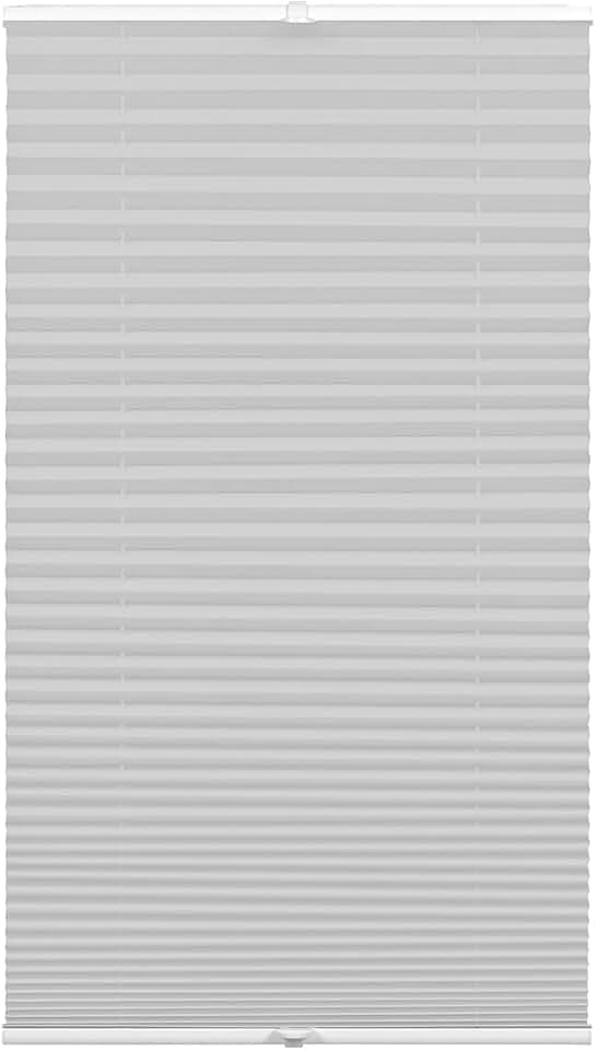 GARDINIA Plissee Concept Tageslicht, Blickdicht, Faltrollo, Lichtdurchlässig, Verstellbar, Einfach in der Breite kürzbar, Grau, 60 x 130 cm