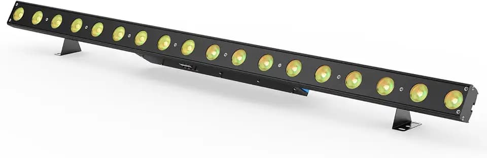 Stage Wash Light Bar: 120W RGBW LEDs Individually Controlled DMX Light Bar - 114 Colorful Chase Effects & 15 Static Colors - Sound DMX Control for DJ Wedding Party Club GigBar Live Show