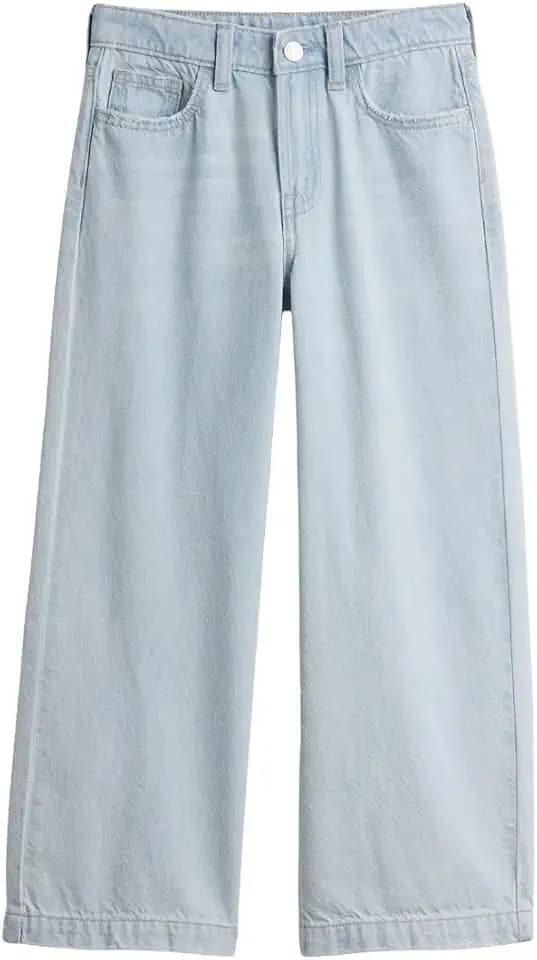 GAP Girls' High Rise Wide Leg Jean