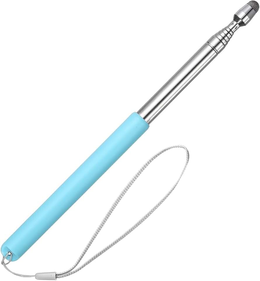 PATIKIL 1 PCS Pointer Finger Stick, 39.4" Teacher Finger Pointer Stick Stylus-Pen Retractable Touch Screens Whiteboard Presenters Extendable Telescopic for Classroom Teacher, Blue