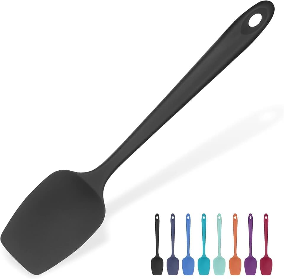 U-Taste Silikon Löffel Spatel, 315℃ hitzebeständiger, 29cm, Schwarz