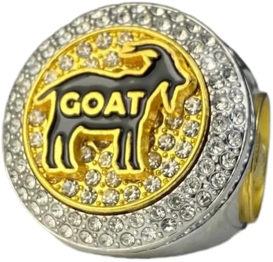 Legacy Rings Goat Championship Trophy Ring Award Gift for Tournament or League Champion Winner Greatest of All Time G.O.A.T.