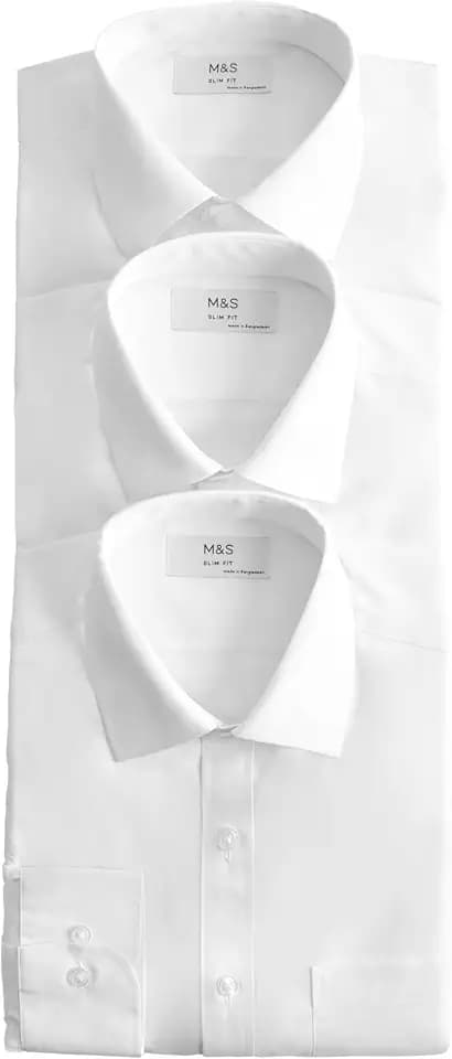 Marks & Spencer Herren Hemd 3er-Pack Regular