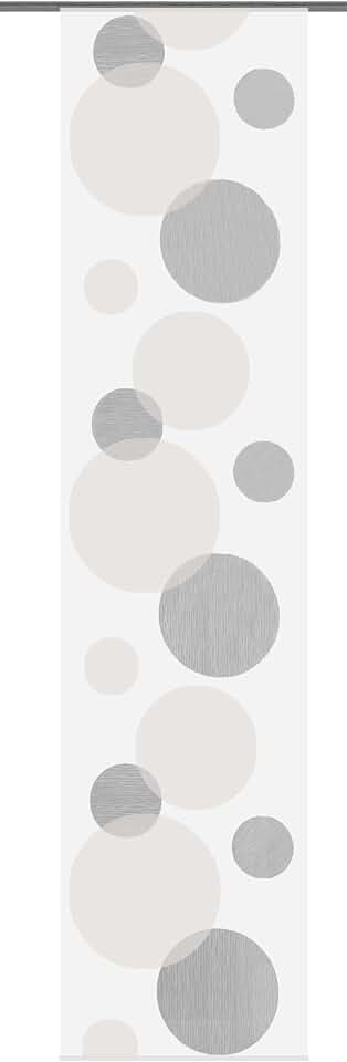 Home fashion 87984-860 Schiebewand Scherli, 245 x 60 cm, Voile, Stein, Braun