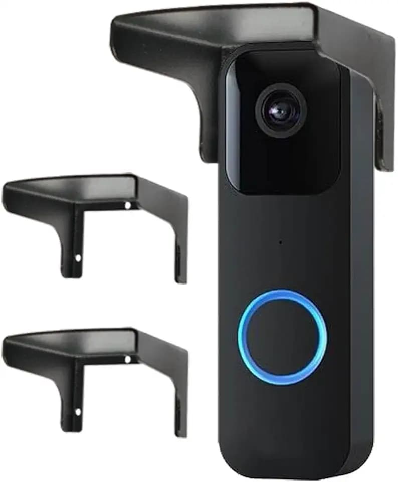 2 Pack Doorbell Rain Cover, Steel Doorbell Cover Weatherproof, Doorbell Cover with Anti-Glare Sun Shade Protection, Compatible for Blink/Ring Pro2/Arlo/Wyze/Google Nest/Reolink Video Doorbell